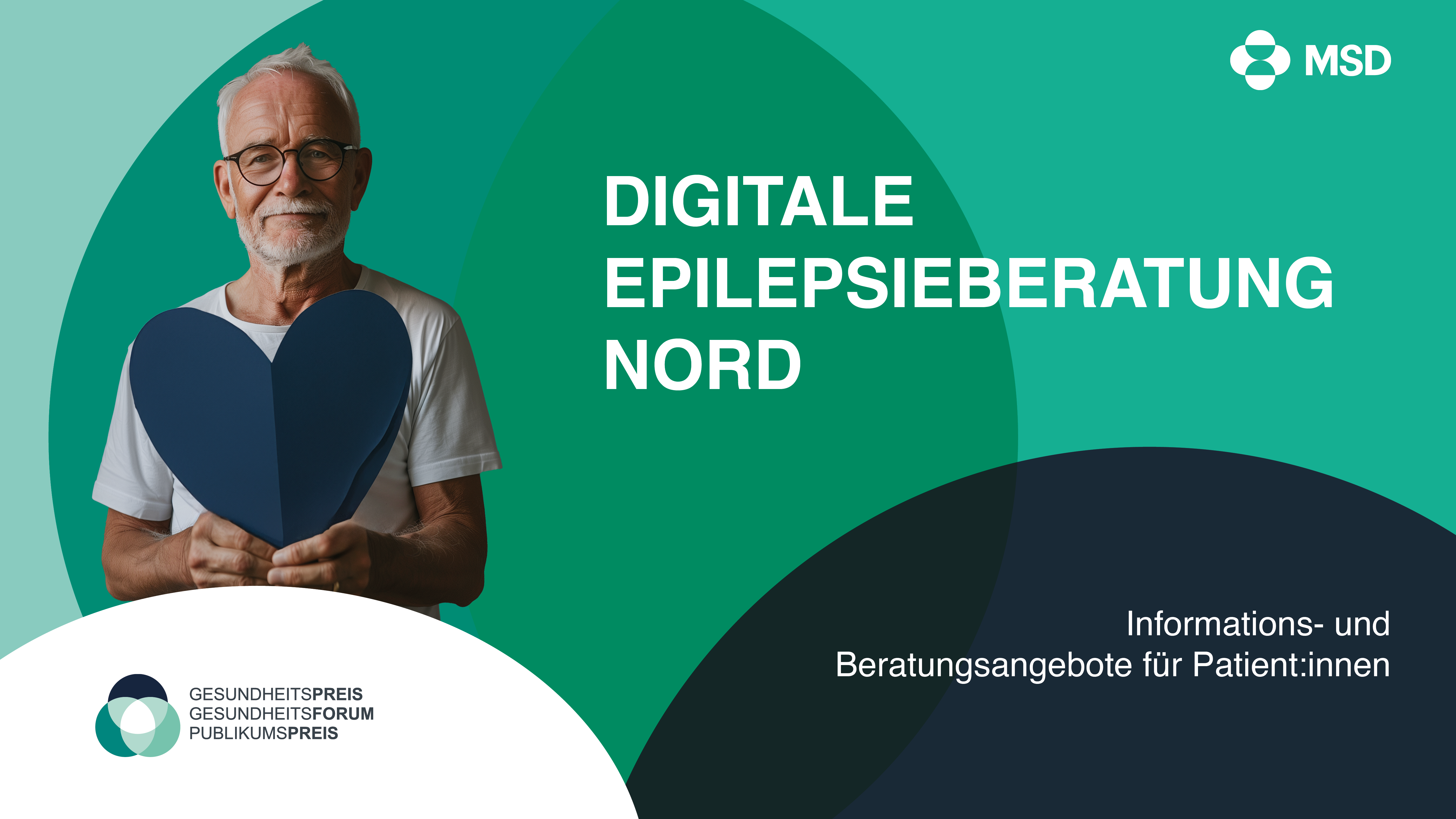 Bild mit Mann und dem Text Digitale Epilepsieberatung Nord